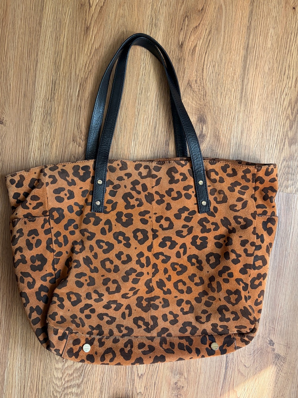 J. Crew Leopard Print leather Tote Bag